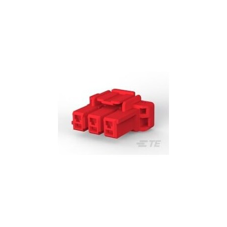 Te Connectivity 5MM POWER KEY 3P PLUG HSG RED 1-1376389-2